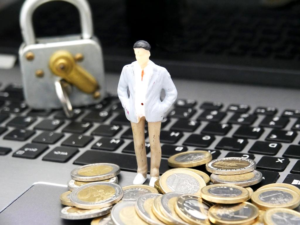 Cookies policy concept image with cookies on keyboard